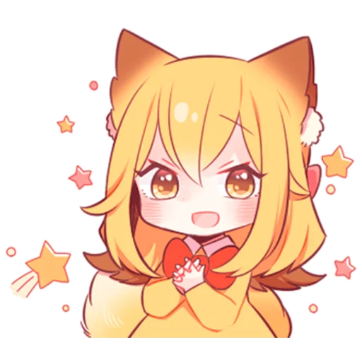 Sticker Девочка-лисичка @nyasticks - 2