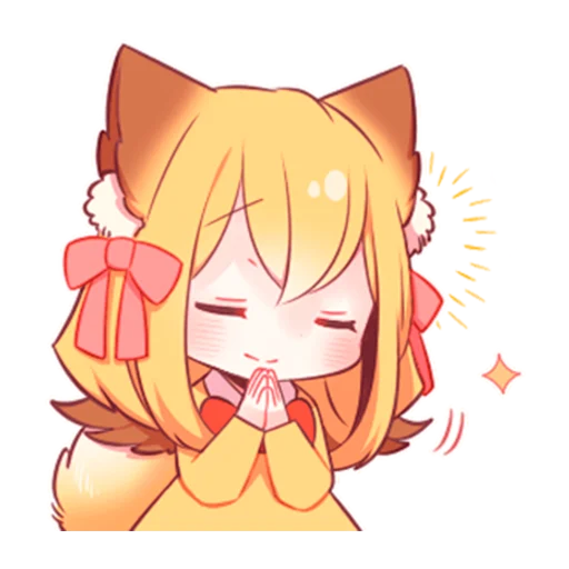 Sticker Девочка-лисичка @nyasticks - 0