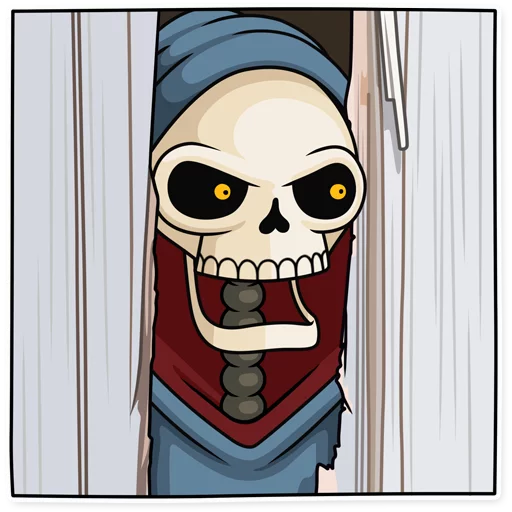 мультфильм череп иллюстрация