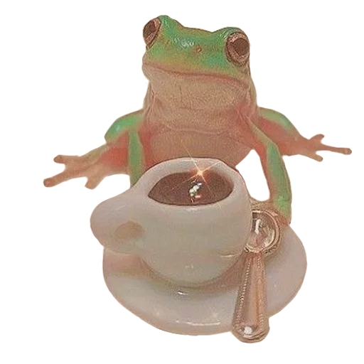 candle frog coffee cup