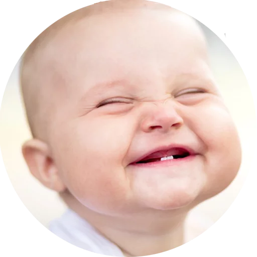 baby human face cheek