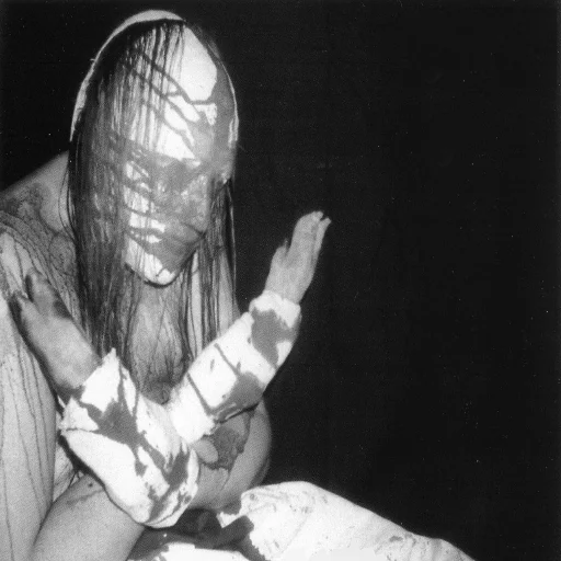 person human face black and white