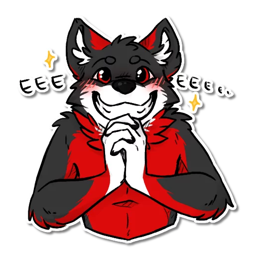 Sticker Fyrien the Fire Wolf - 11