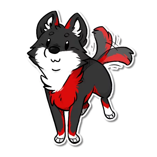 Sticker Fyrien the Fire Wolf - 6