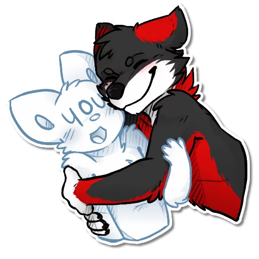 Sticker Fyrien the Fire Wolf - 3