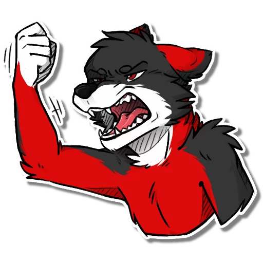 Sticker Fyrien the Fire Wolf - 1