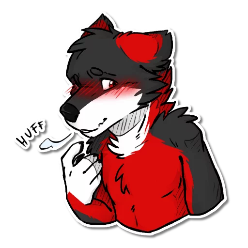 Sticker Fyrien the Fire Wolf - 0