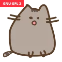 GNU GPL Pusheen - clipart
