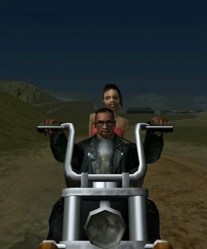 human face screenshot motorcycle