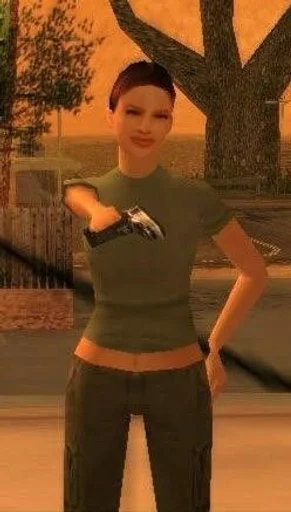 cartoon human face standing