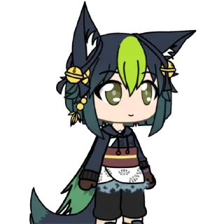 Sticker Гачимучи с Тигнари🙀🌿 - 2