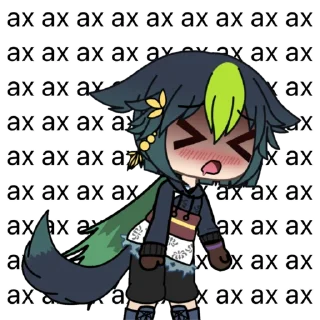 Sticker Гачимучи с Тигнари🙀🌿 - 10