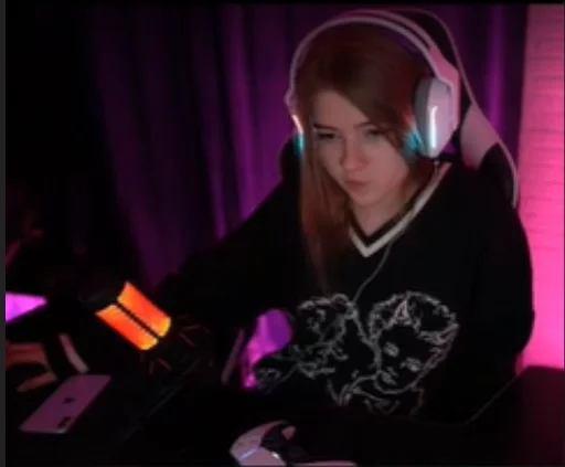 person headphones indoor