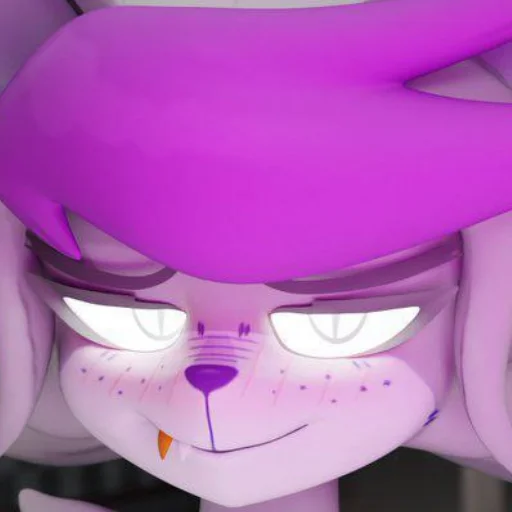 cartoon purple violet