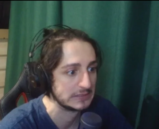 person human face headphones