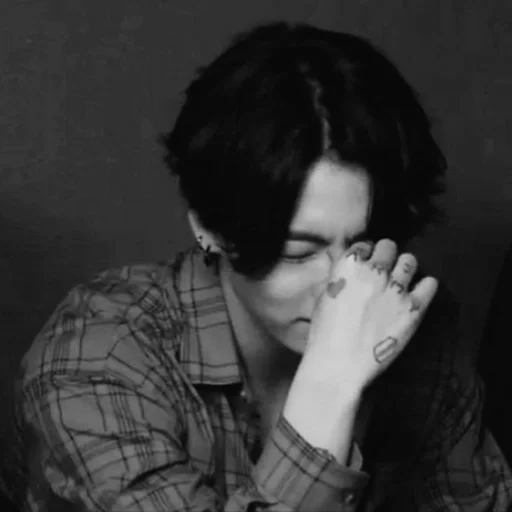 person human face black and white