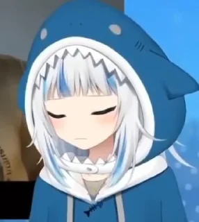 Sticker Gawr Gura's a - 1