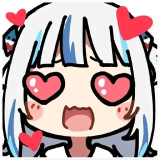 Sticker Gawr Gura by @anime_stickerr - 4