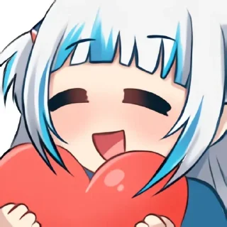 Sticker Gawr Gura by @anime_stickerr - 6