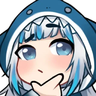 Sticker Gawr Gura by @anime_stickerr - 5