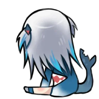 Sticker Gawr Gura by @anime_stickerr - 11