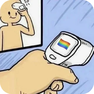 Стикер Gay power - 5