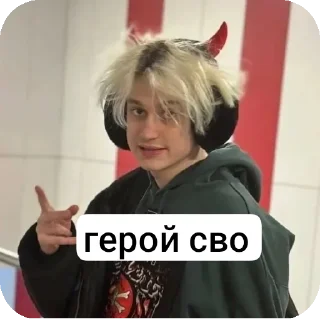 Sticker герой сво(вовалич червяк ваняпро вика аляска делл) - 1