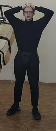 person clothing wall