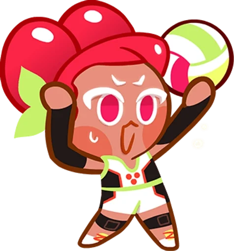 Sticker Cherry ball cookie :: @fStikBot - 11