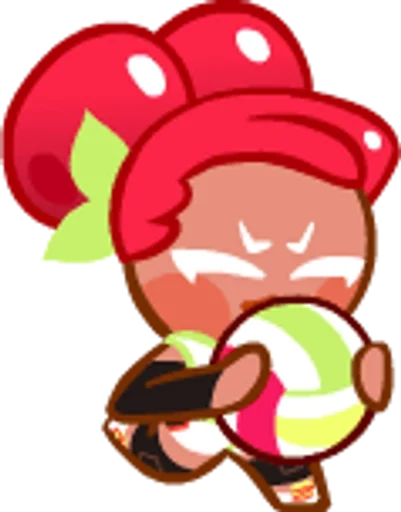 Sticker Cherry ball cookie :: @fStikBot - 8