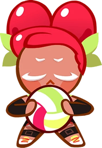 Sticker Cherry ball cookie :: @fStikBot - 3