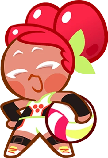 Sticker Cherry ball cookie :: @fStikBot - 2
