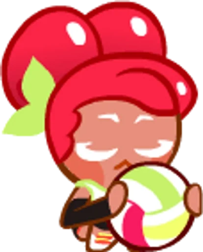 Sticker Cherry ball cookie :: @fStikBot - 0