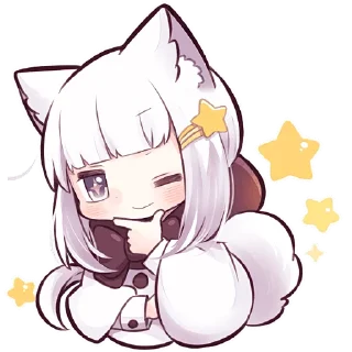 Sticker Девочка волчица @Nyasticks - 7