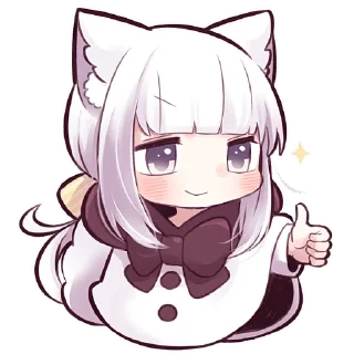 Sticker Девочка волчица @Nyasticks - 11