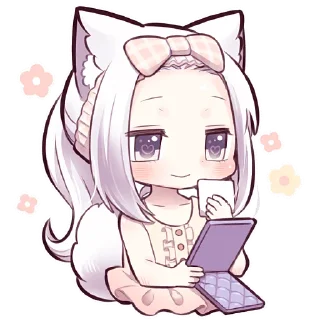 Sticker Девочка волчица @Nyasticks - 8