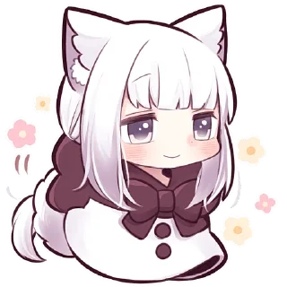 Sticker Девочка волчица @Nyasticks - 6