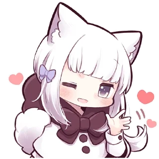 Sticker Девочка волчица @Nyasticks - 1