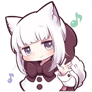 Sticker Девочка волчица @Nyasticks - 10