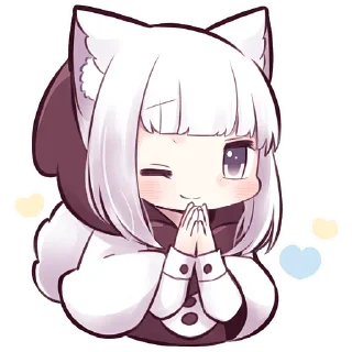 Sticker Девочка волчица @Nyasticks - 4