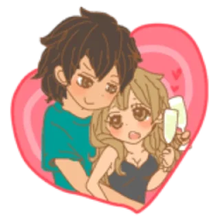 Стикер Girls Couple in Love 2 | @young_gyaru - 3