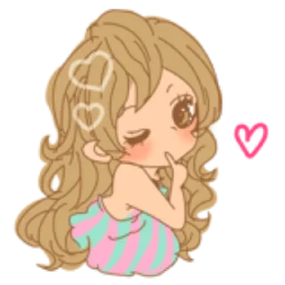 Стикер Girls Couple in Love 2 | @young_gyaru - 10