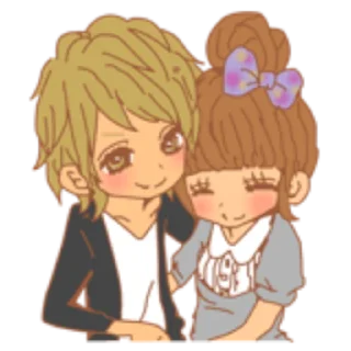 Стикер Girls Couple in Love 2 | @young_gyaru - 4