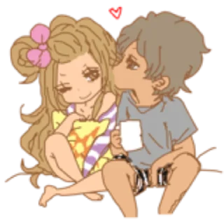 Стикер Girls Couple in Love 2 | @young_gyaru - 11