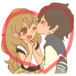 Стикер Girls Couple in Love 2 | @young_gyaru - 7