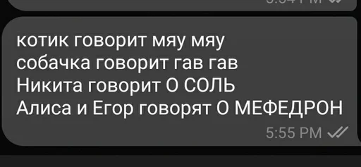 СМС скриншот шрифт