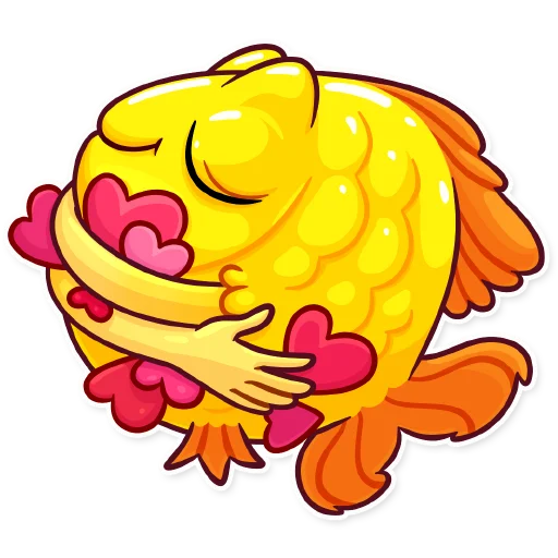 Стикер Gold Fish - 8
