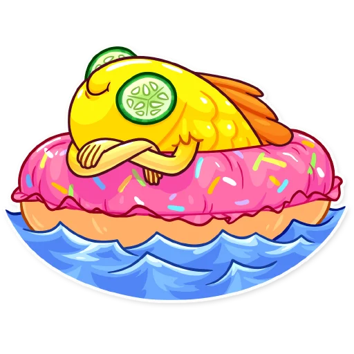 Стикер Gold Fish - 6