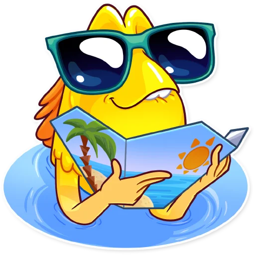 Стикер Gold Fish - 5