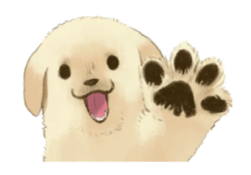 Sticker GoldenPuppy1to3 - 1